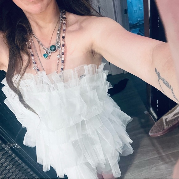 Untamed Petals Millie Mini Gown Tulle Strapless Party Dress Sz Small NWT - Picture 7 of 9